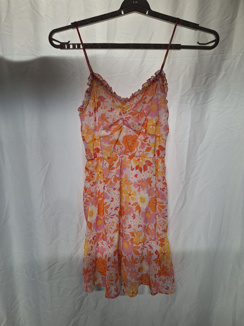 Pink Lily Pink & Orange Floral Slip Dress